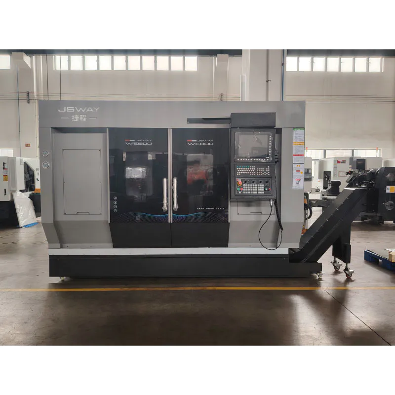 JSWAY WE800 6 Axes Dual Spindle Interpolate Y-Axis Upper And Lower Power Turret Machine