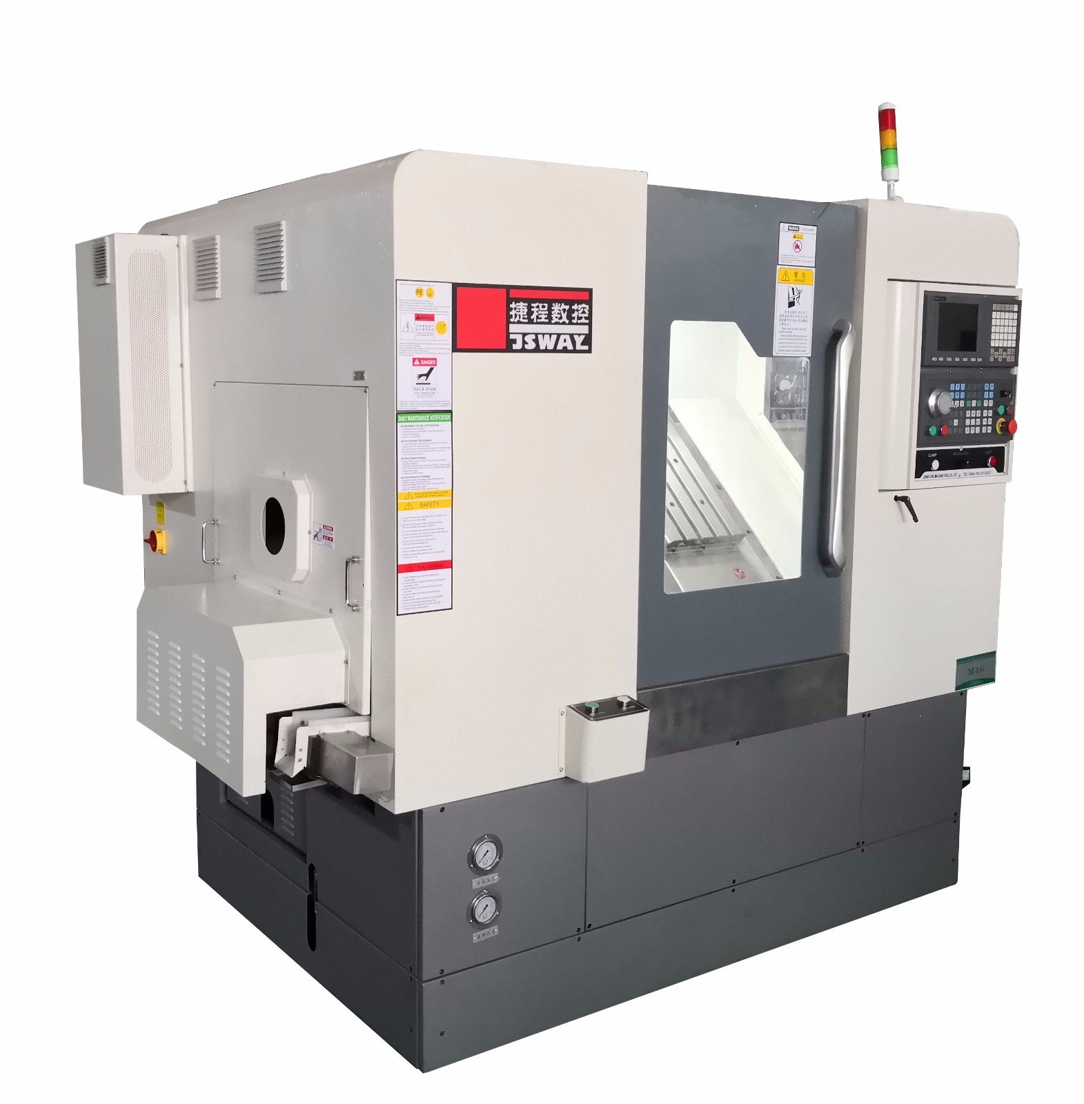 product-JSWAY-2020 New design 4 Axis Slant Bed turning and milling combine lathe machine M46X-img-52